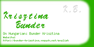 krisztina bunder business card